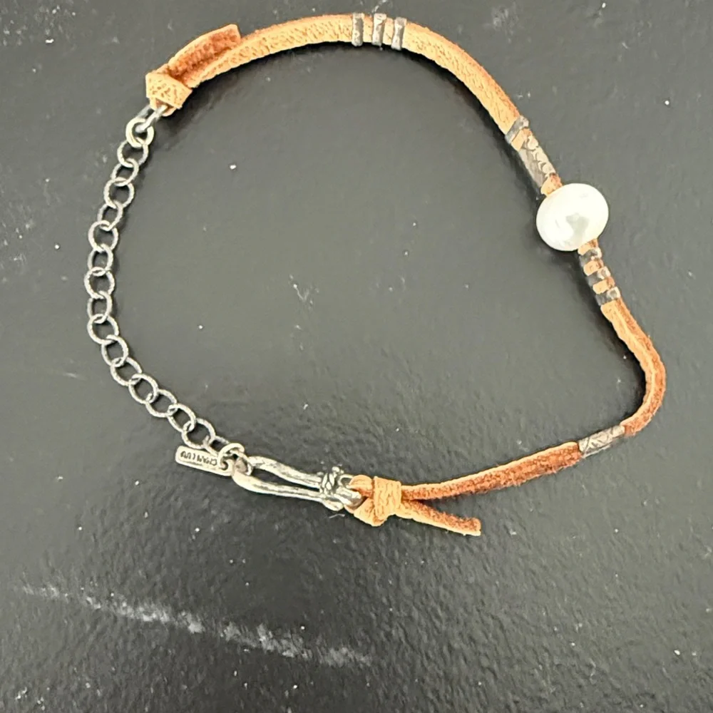 Chan Luu NEW Leather & Single Pearl necklace